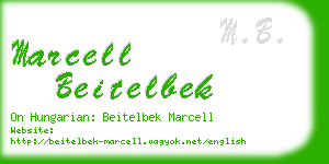 marcell beitelbek business card